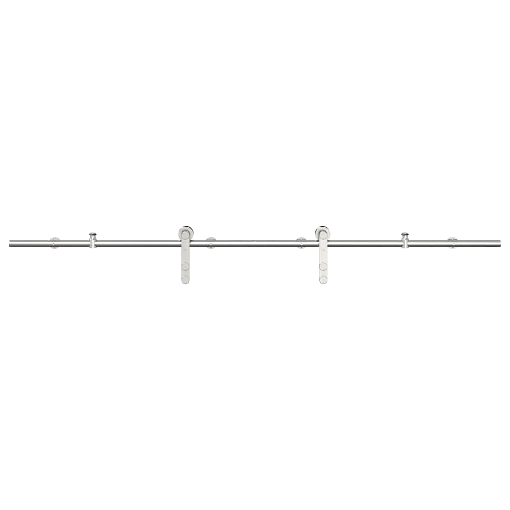 vidaXL System do mocowania drzwi przesuwnych, 183 cm, stal, srebrny