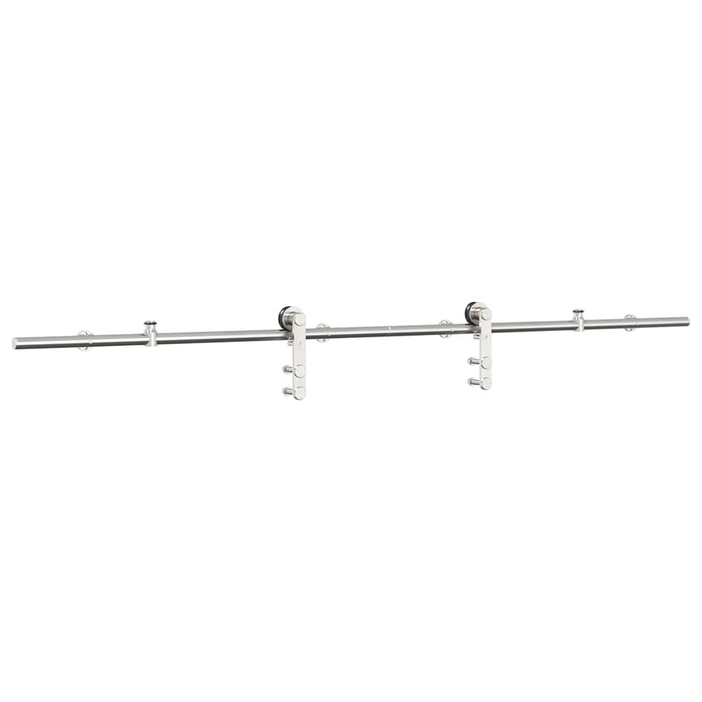 vidaXL System do mocowania drzwi przesuwnych, 183 cm, stal, srebrny