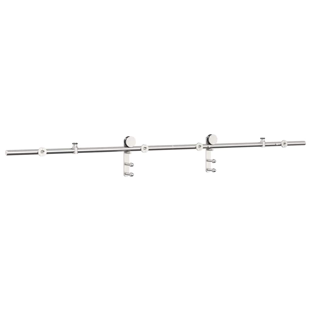 vidaXL System do mocowania drzwi przesuwnych, 183 cm, stal, srebrny
