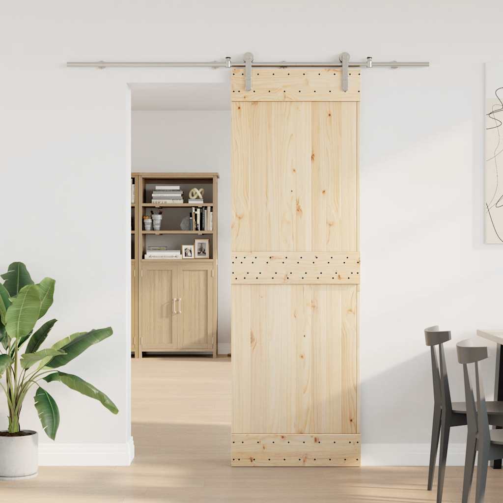 vidaXL System do mocowania drzwi przesuwnych, 200 cm, stal, srebrny