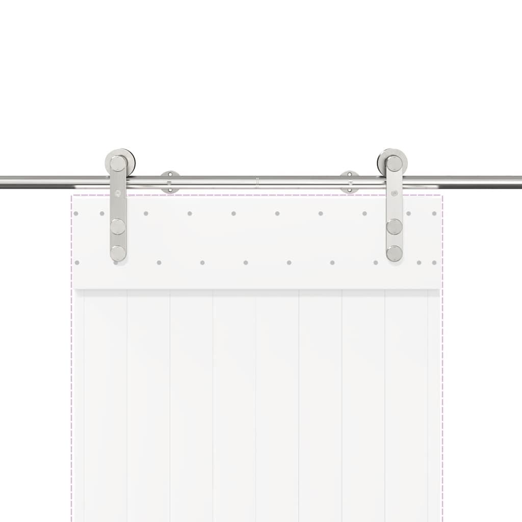 vidaXL System do mocowania drzwi przesuwnych, 200 cm, stal, srebrny