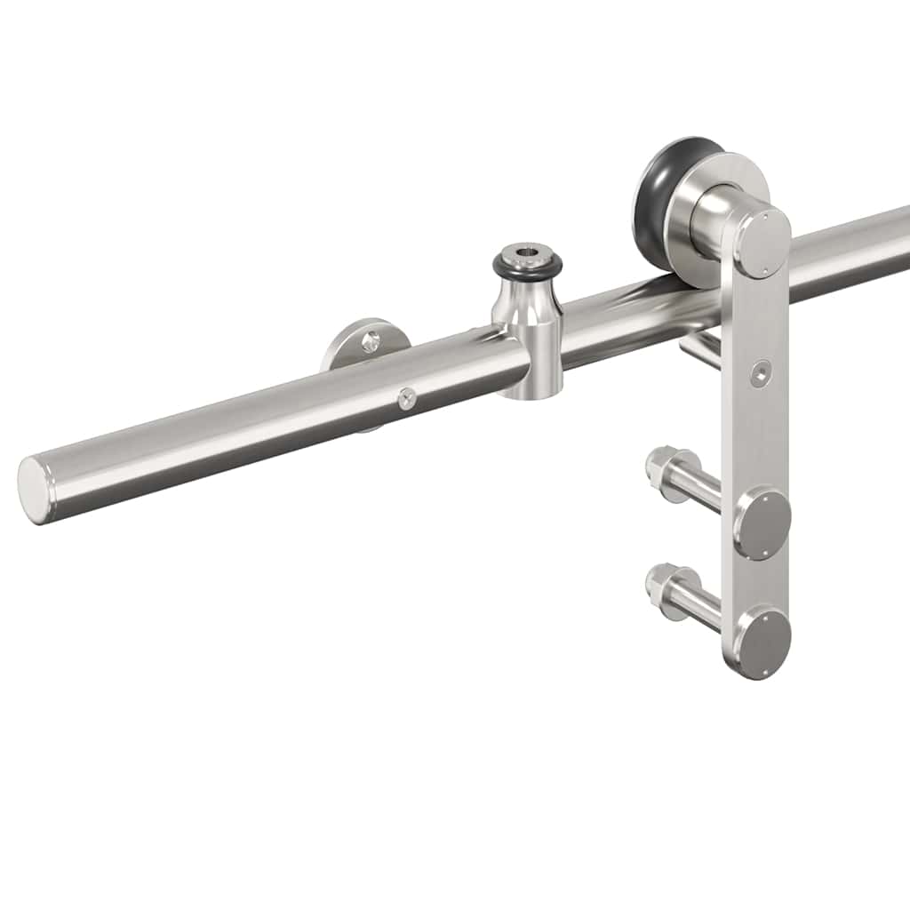 vidaXL System do mocowania drzwi przesuwnych, 200 cm, stal, srebrny