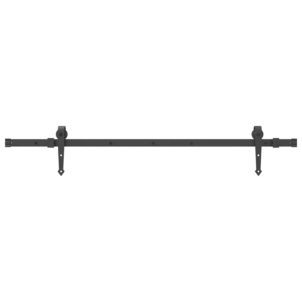 vidaXL System do montażu drzwi przesuwnych, 152,5 cm, stal, czarny