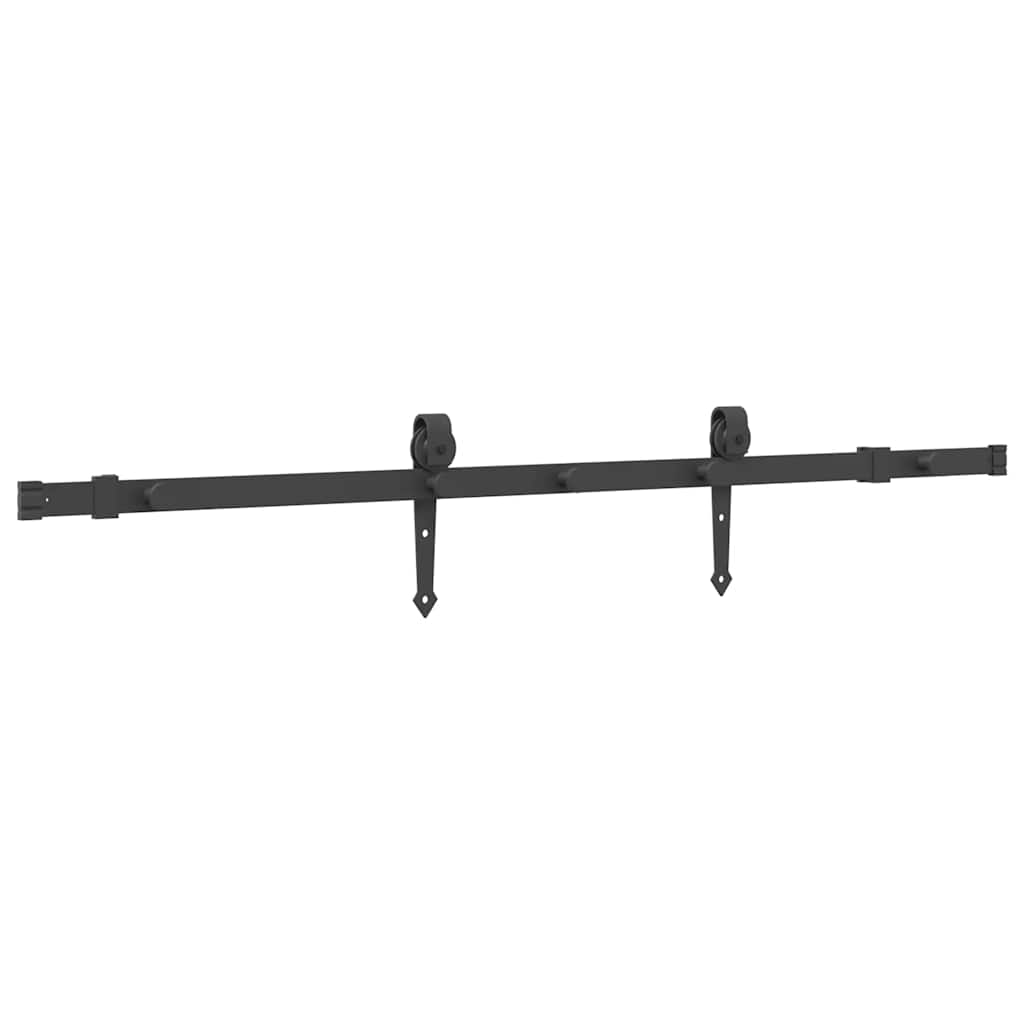 vidaXL System do montażu drzwi przesuwnych, 152,5 cm, stal, czarny
