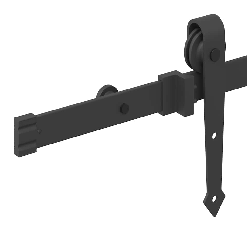 vidaXL System do montażu drzwi przesuwnych, 152,5 cm, stal, czarny