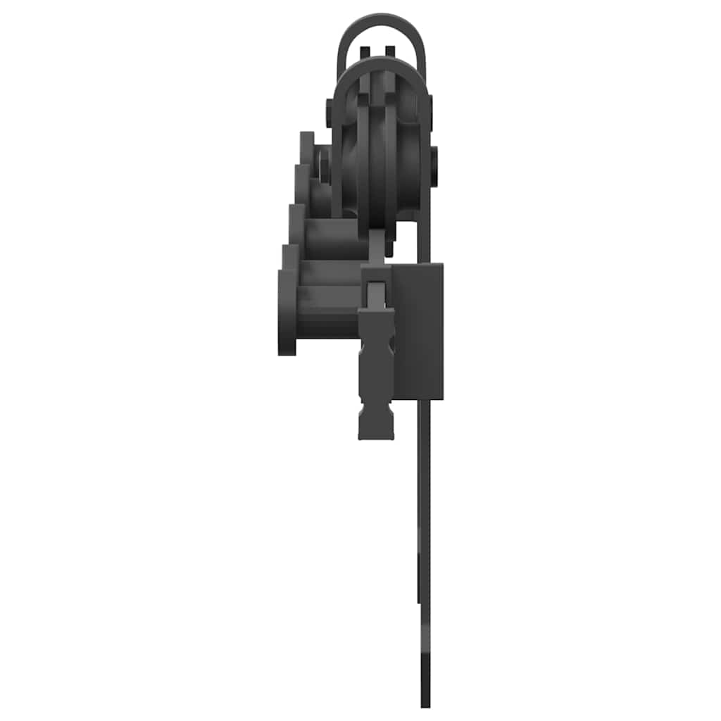 vidaXL System do montażu drzwi przesuwnych, 213,5 cm, stal, czarny