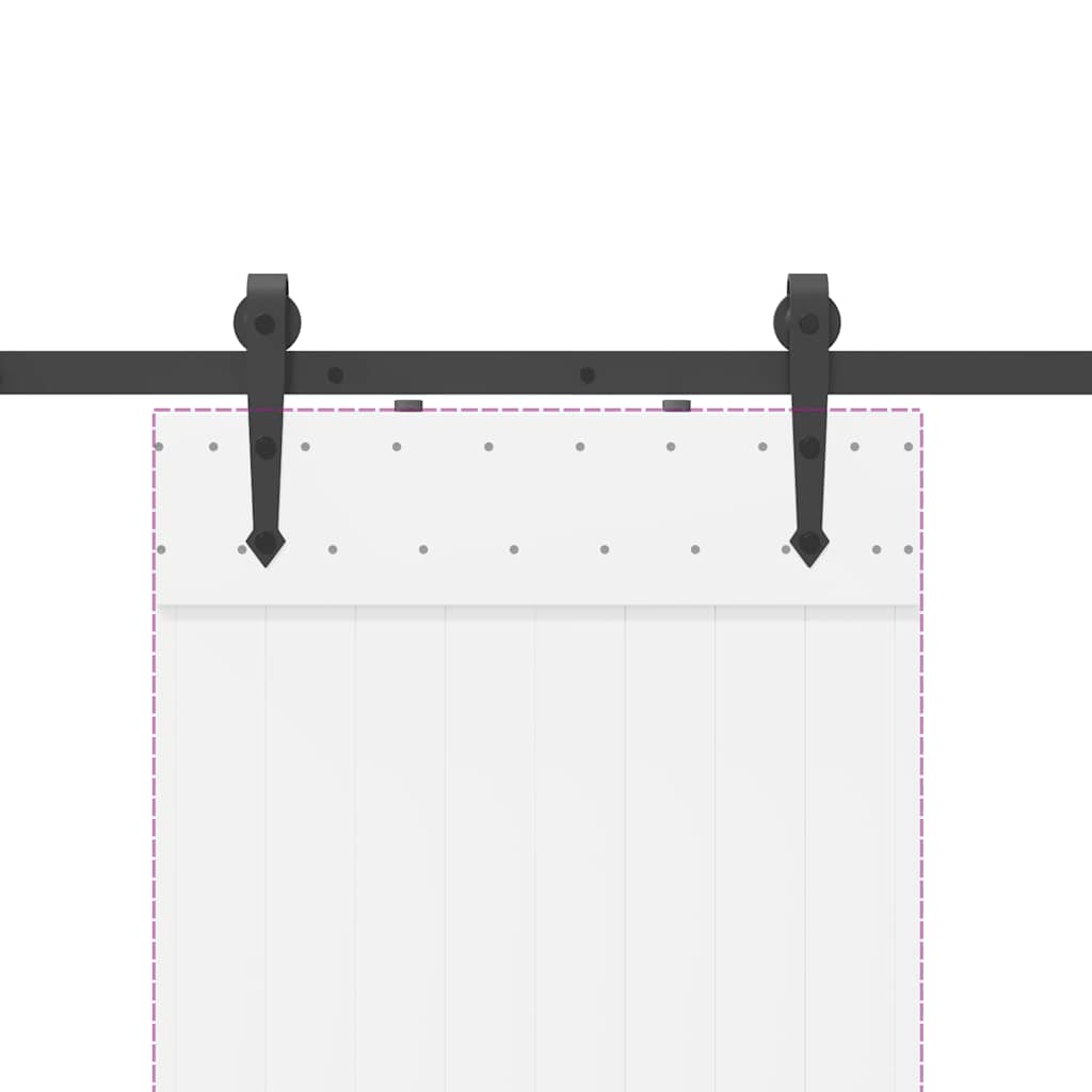vidaXL System do montażu drzwi przesuwnych, 213,5 cm, stal, czarny