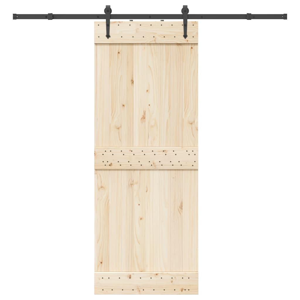 vidaXL System do montażu drzwi przesuwnych, 213,5 cm, stal, czarny