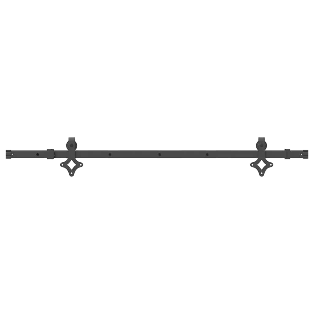 vidaXL System do montażu drzwi przesuwnych, 152,5 cm, stal, czarny