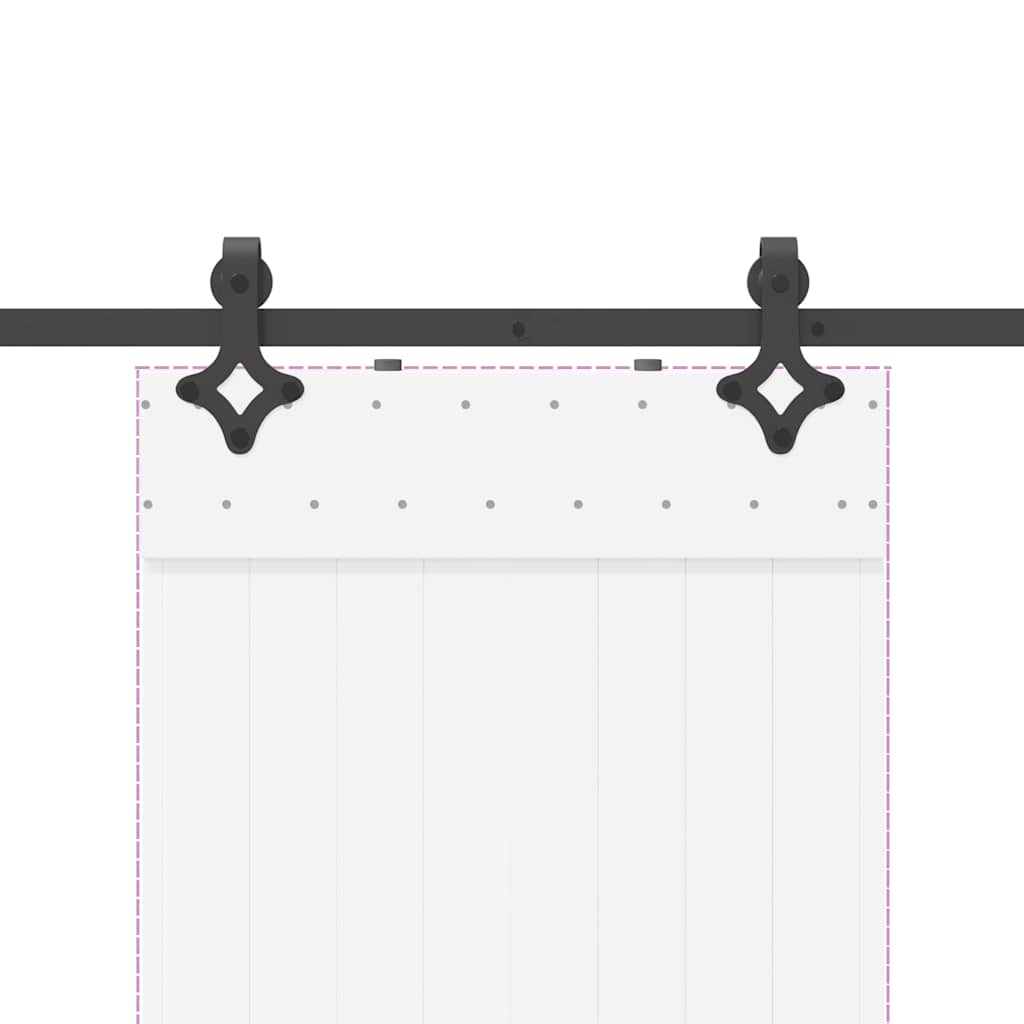 vidaXL System do montażu drzwi przesuwnych, 152,5 cm, stal, czarny