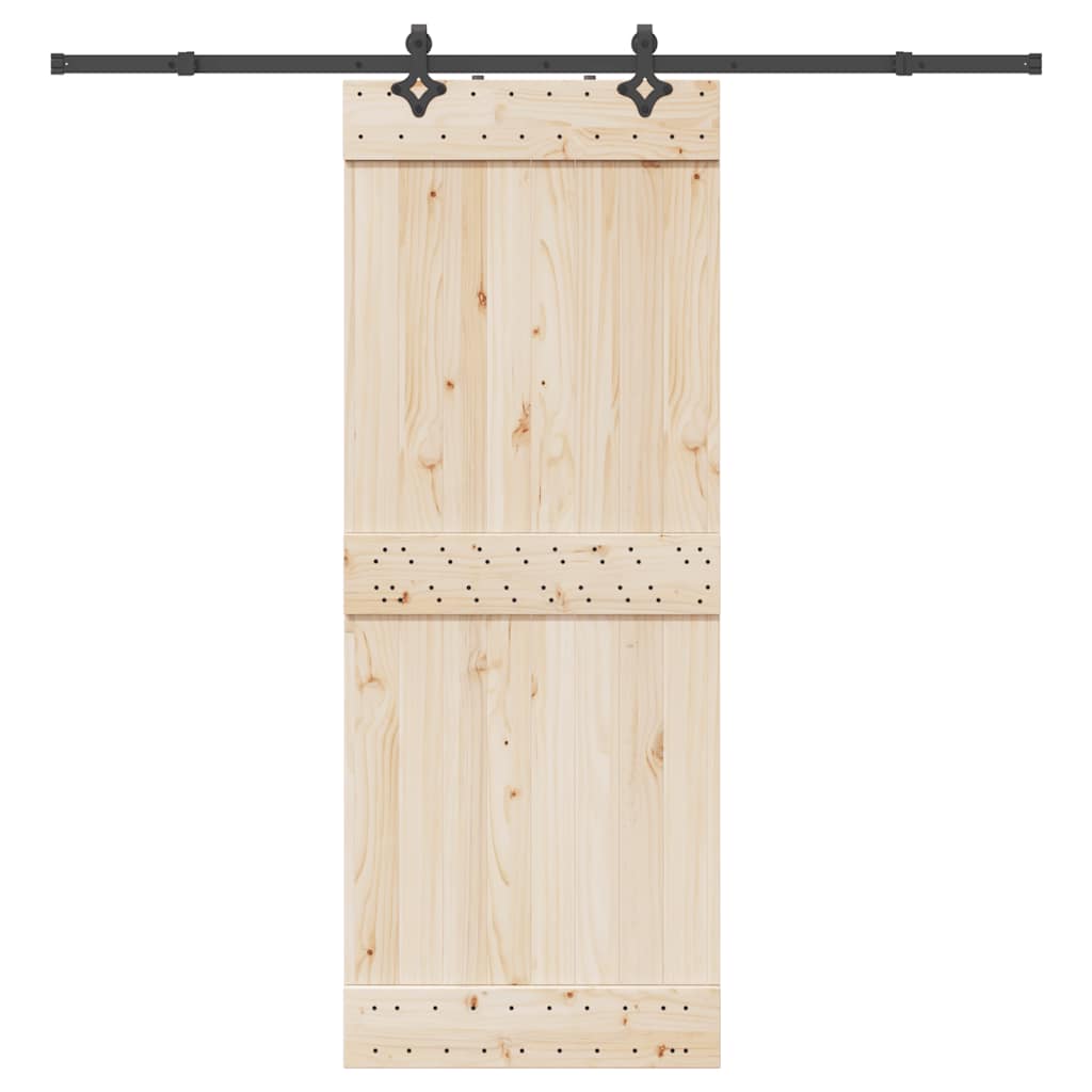 vidaXL System do montażu drzwi przesuwnych, 213,5 cm, stal, czarny