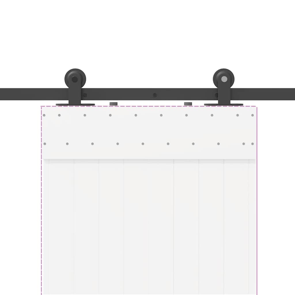 vidaXL System do montażu drzwi przesuwnych, 152,5 cm, stal, czarny
