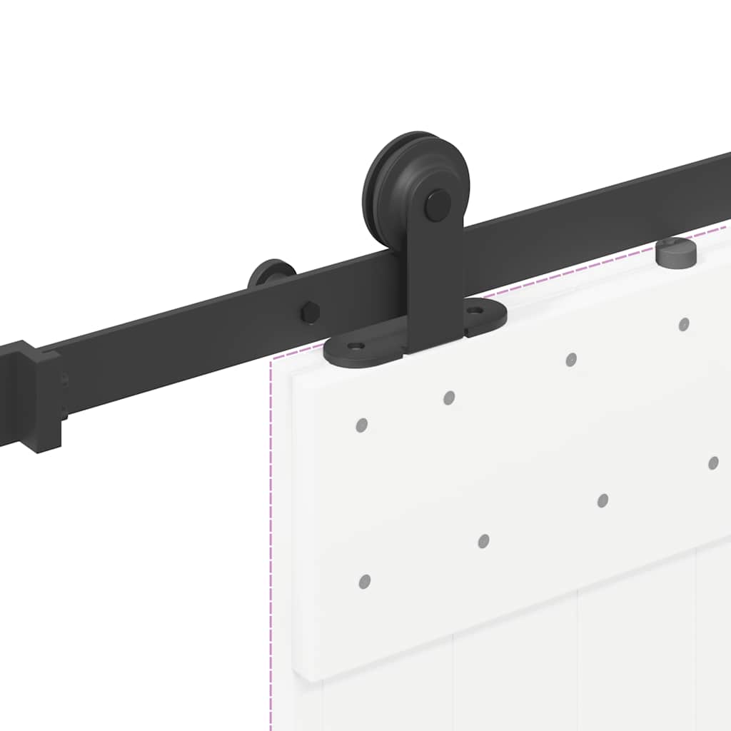 vidaXL System do montażu drzwi przesuwnych, 152,5 cm, stal, czarny