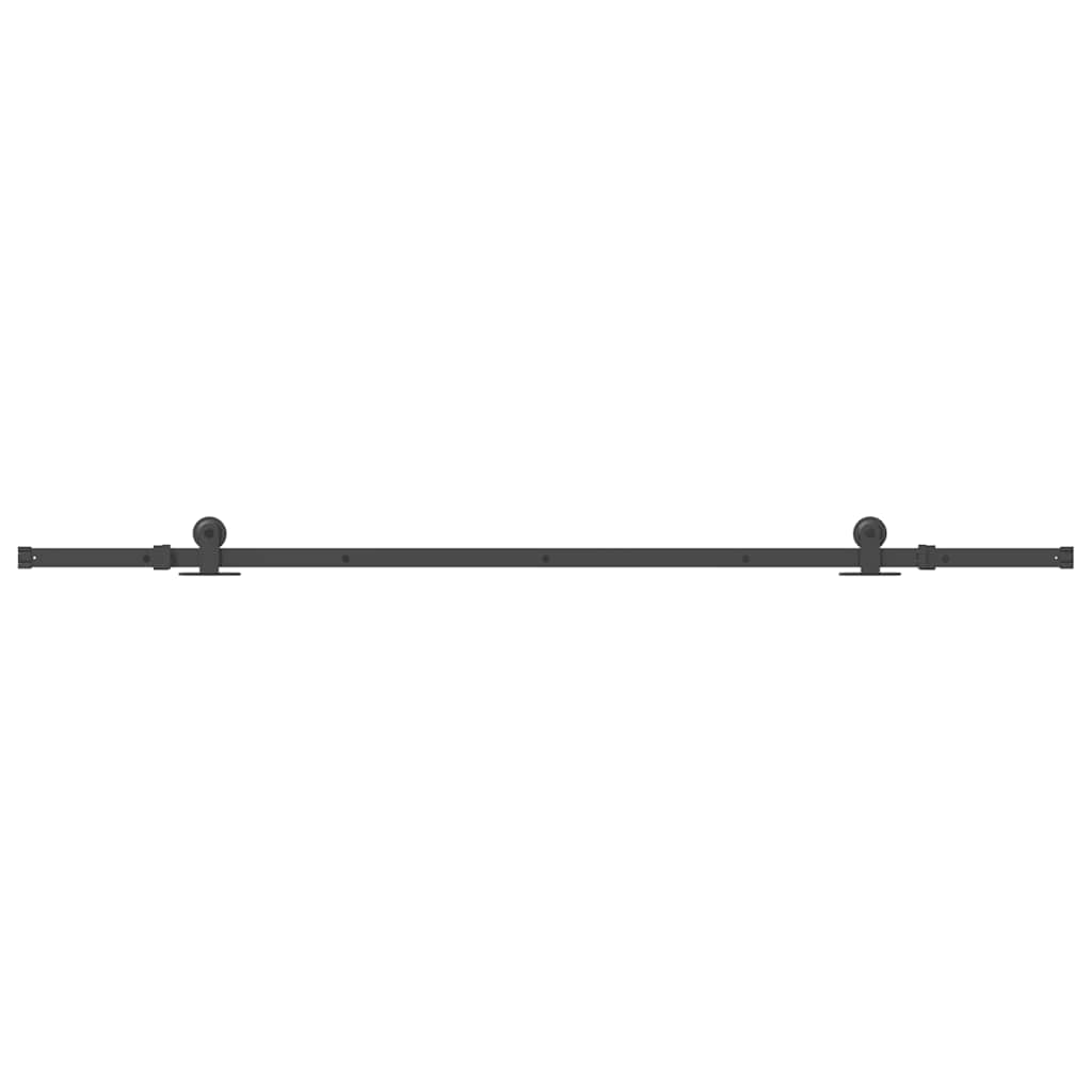 vidaXL System do montażu drzwi przesuwnych, 213,5 cm, stal, czarny