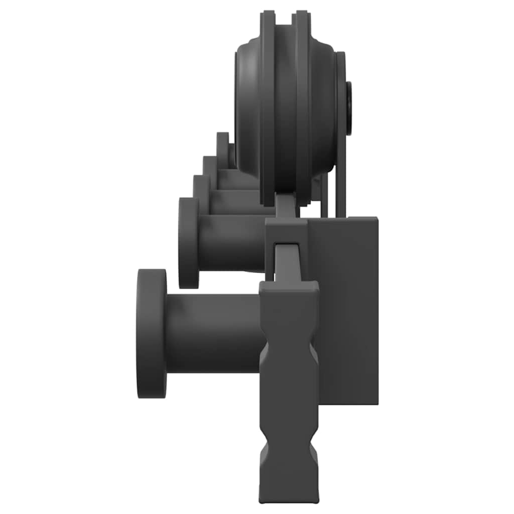 vidaXL System do montażu drzwi przesuwnych, 213,5 cm, stal, czarny