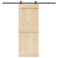 vidaXL System do montażu drzwi przesuwnych, 213,5 cm, stal, czarny