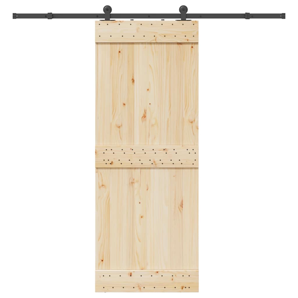 vidaXL System do montażu drzwi przesuwnych, 213,5 cm, stal, czarny