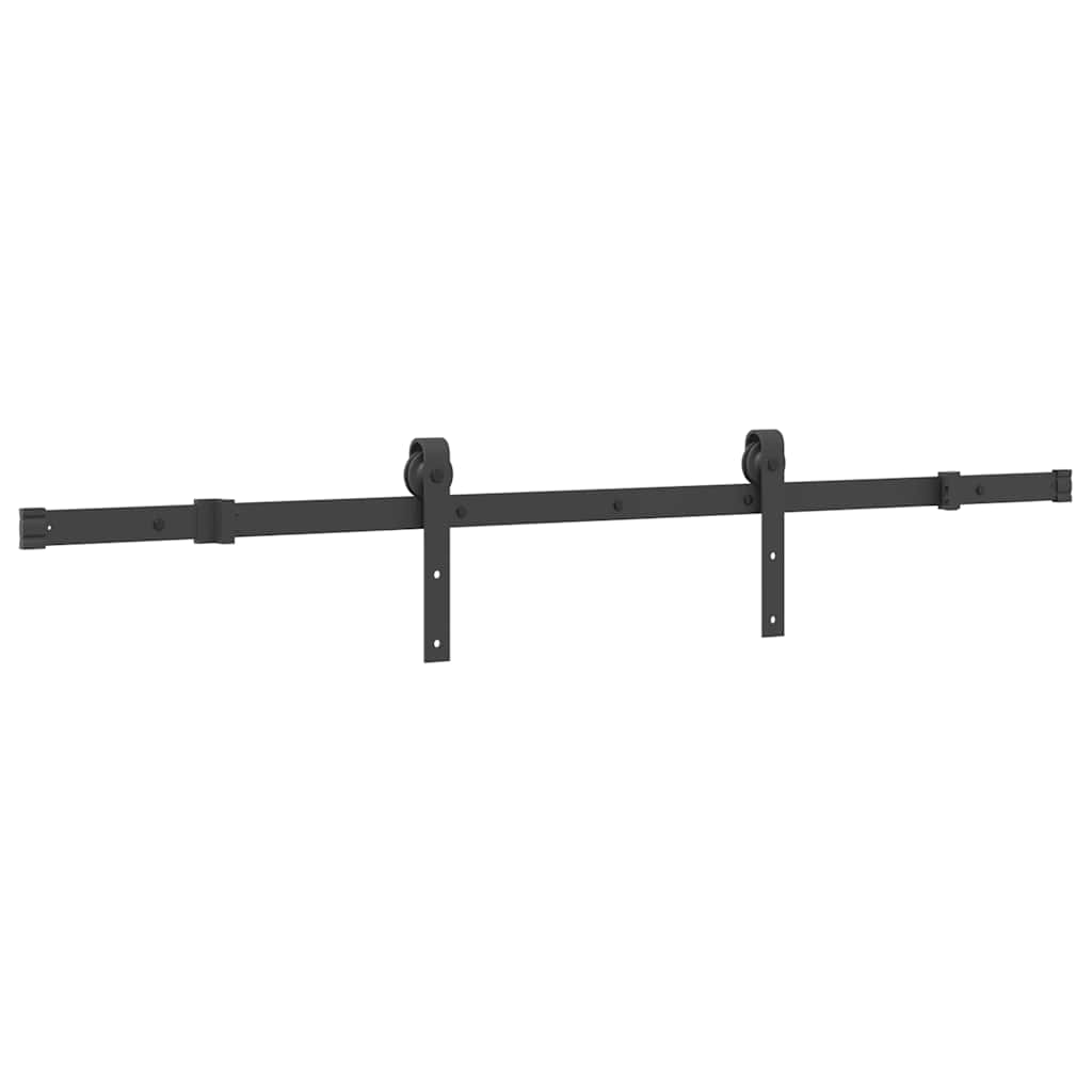 vidaXL System do montażu drzwi przesuwnych, 152,5 cm, stal, czarny