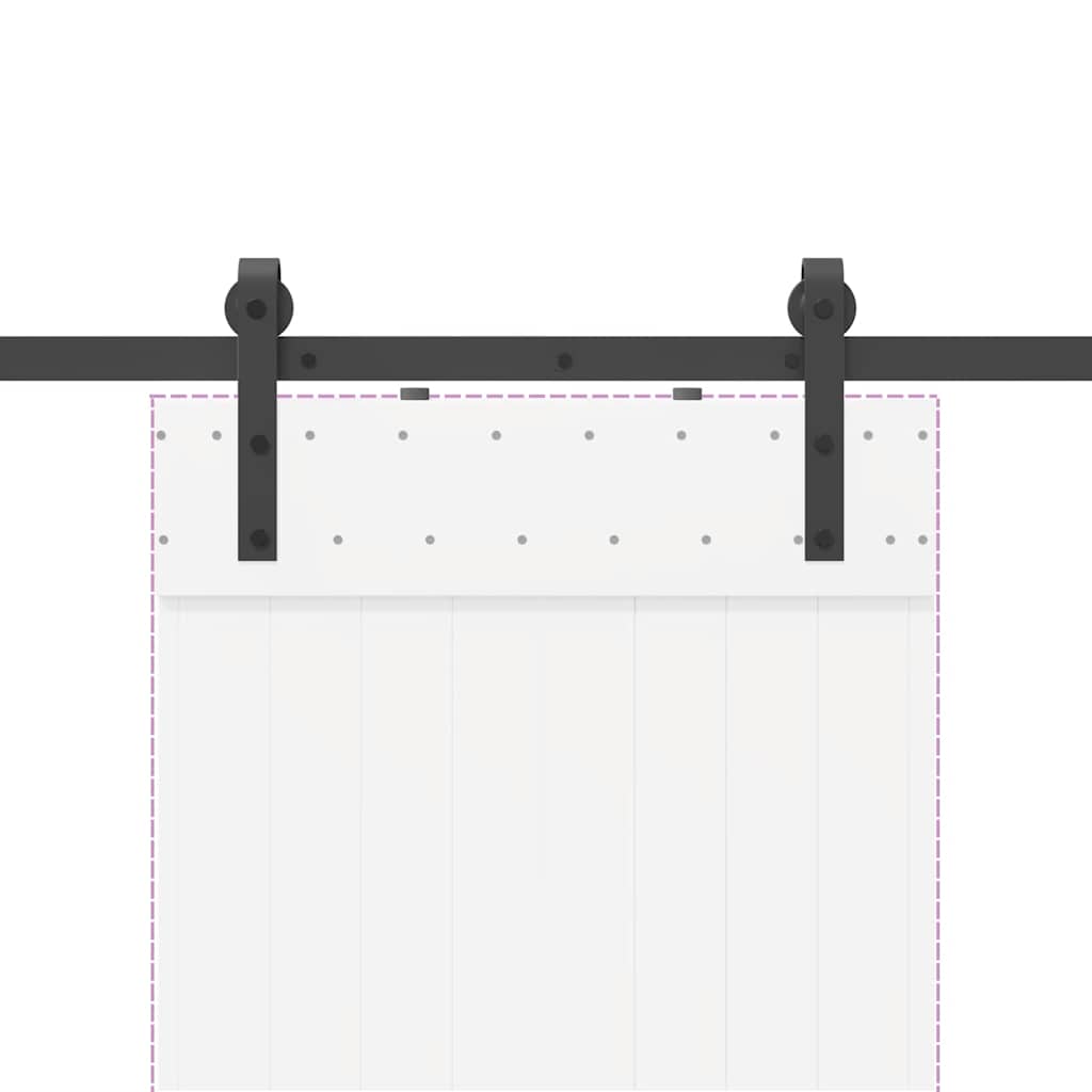 vidaXL System do montażu drzwi przesuwnych, 152,5 cm, stal, czarny