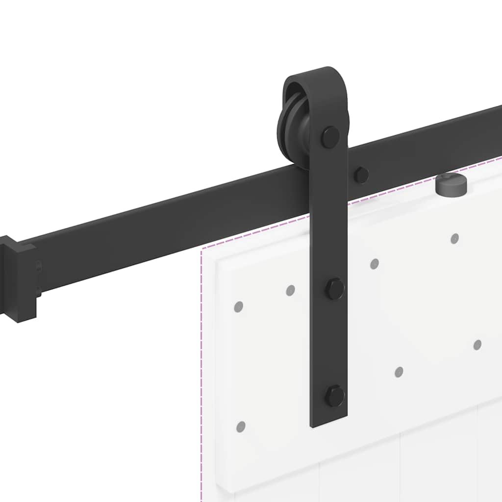 vidaXL System do montażu drzwi przesuwnych, 152,5 cm, stal, czarny