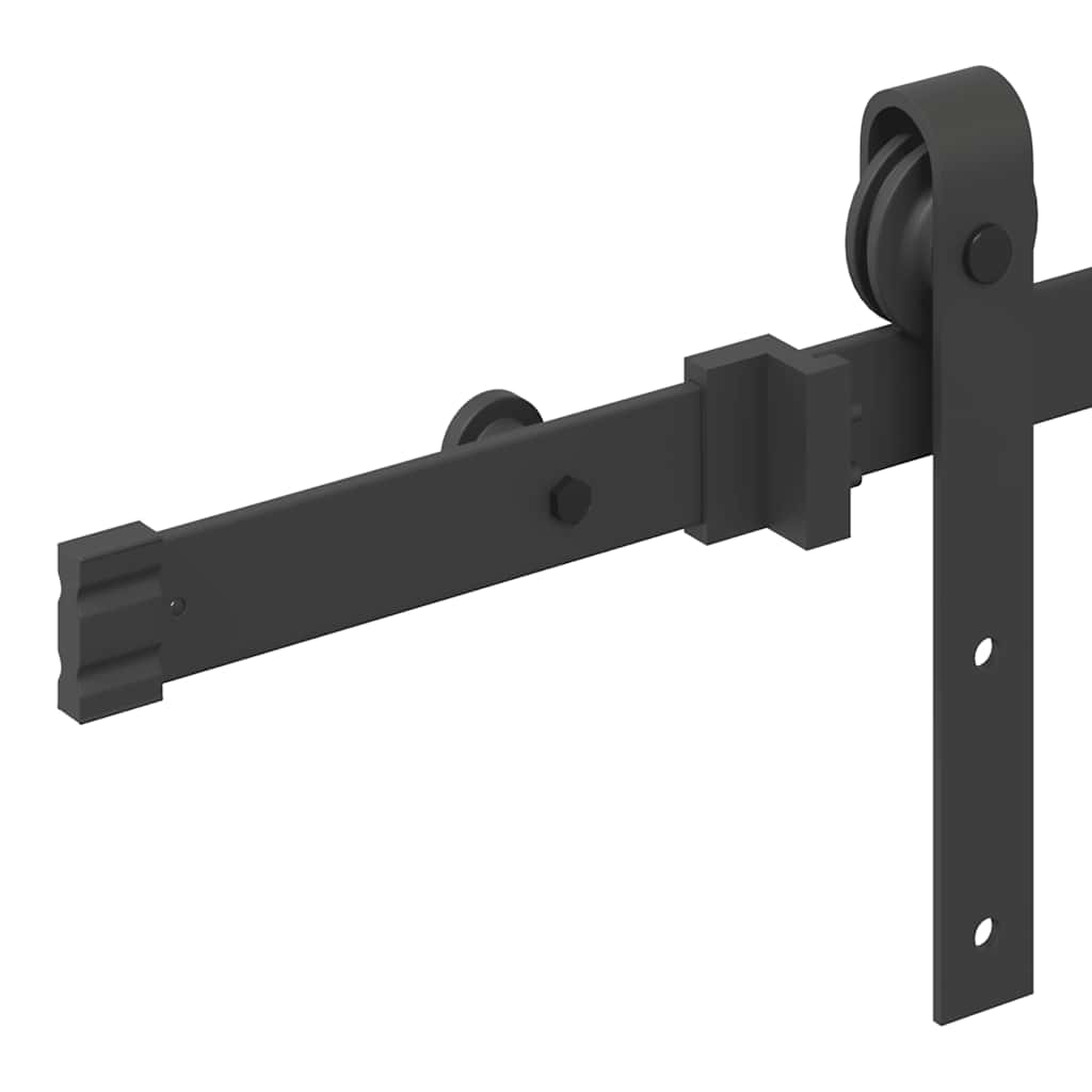 vidaXL System do montażu drzwi przesuwnych, 152,5 cm, stal, czarny
