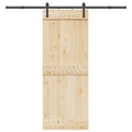 vidaXL System do montażu drzwi przesuwnych, 213,5 cm, stal, czarny