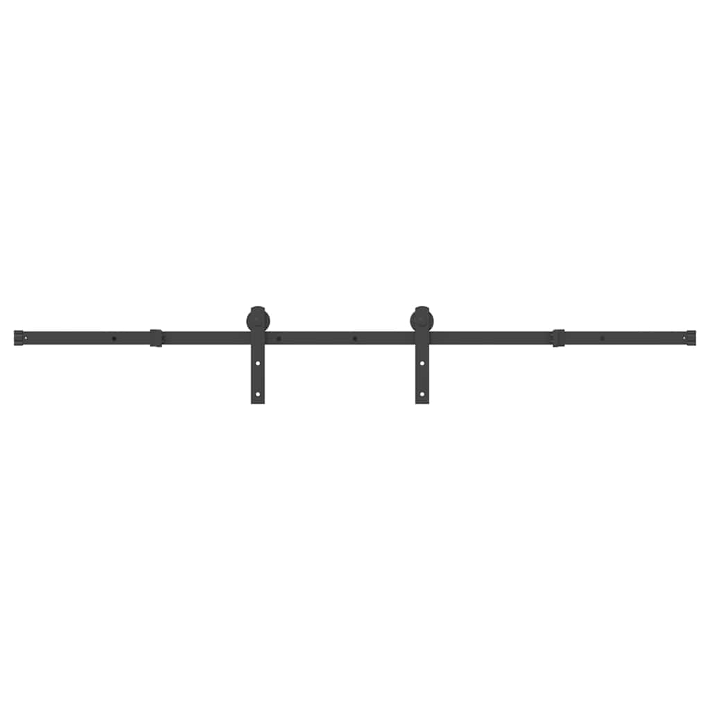 vidaXL System do montażu drzwi przesuwnych, 200 cm, stal, czarny