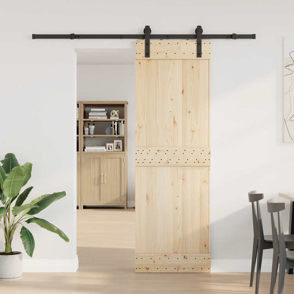 vidaXL System do montażu drzwi przesuwnych, 200 cm, stal, czarny