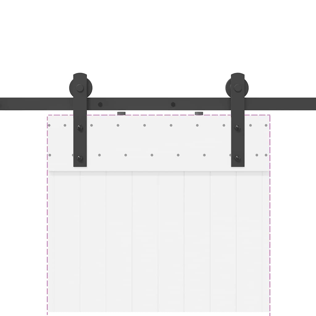 vidaXL System do montażu drzwi przesuwnych, 200 cm, stal, czarny