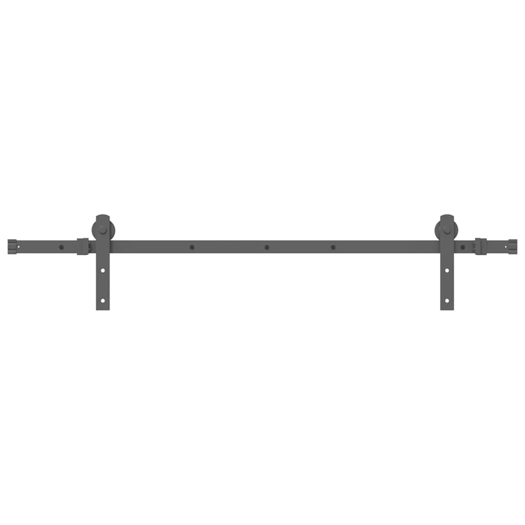 vidaXL System do montażu drzwi przesuwnych, 152 cm, stal, czarny