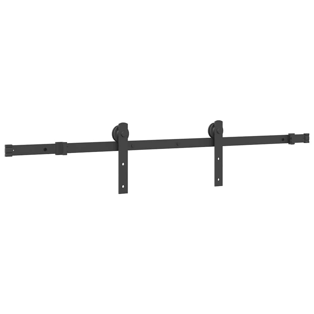 vidaXL System do montażu drzwi przesuwnych, 152 cm, stal, czarny