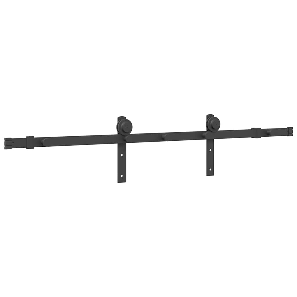 vidaXL System do montażu drzwi przesuwnych, 152 cm, stal, czarny