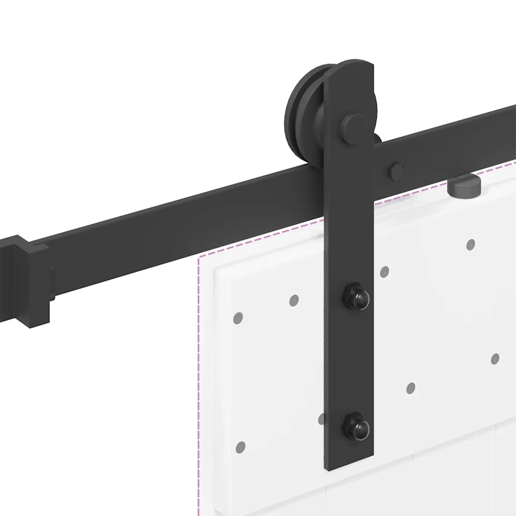 vidaXL System do montażu drzwi przesuwnych, 152 cm, stal, czarny