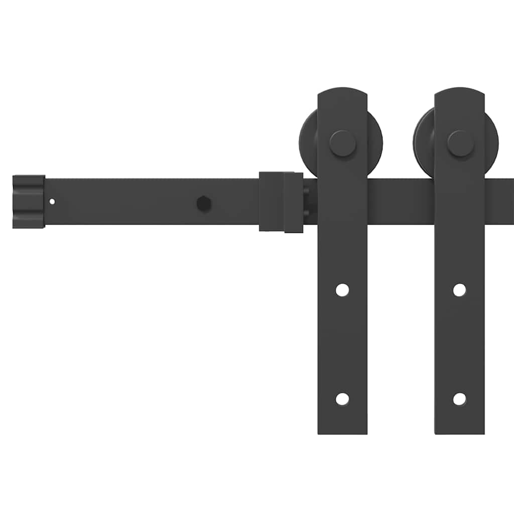 vidaXL System do montażu drzwi przesuwnych, 152 cm, stal, czarny