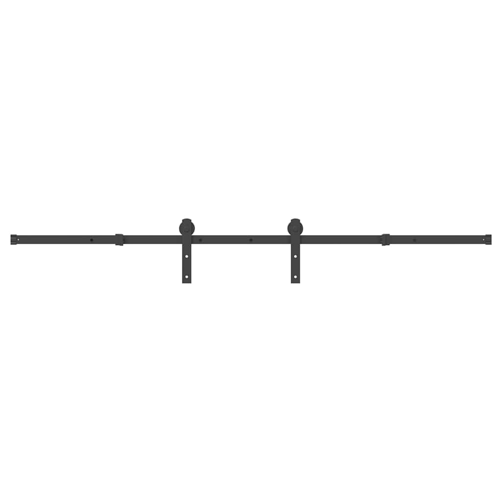 vidaXL System do montażu drzwi przesuwnych, 213,5 cm, stal, czarny
