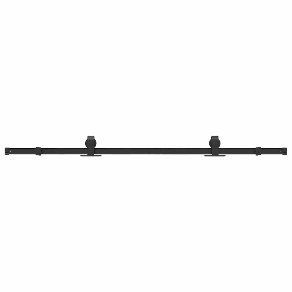vidaXL System do montażu drzwi przesuwnych, 183 cm, stal, czarny