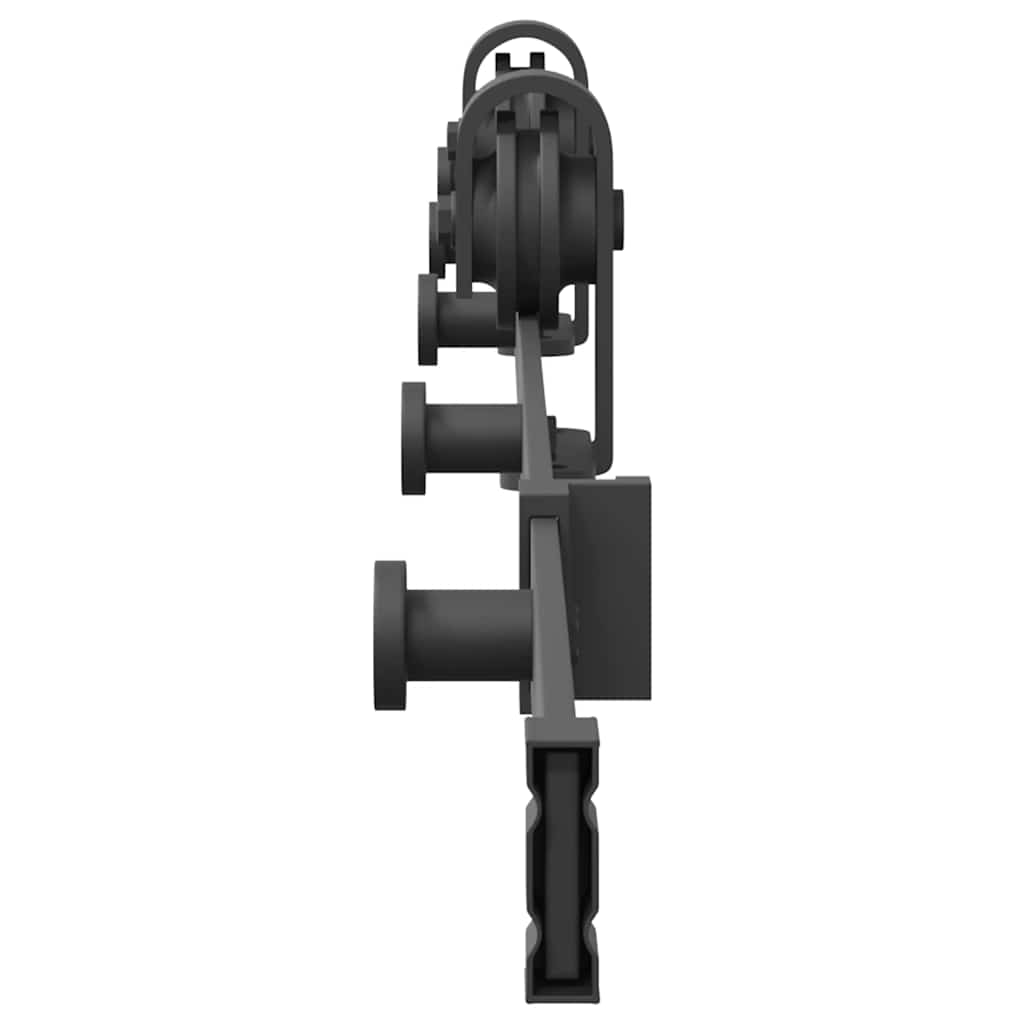 vidaXL System do montażu drzwi przesuwnych, 183 cm, stal, czarny