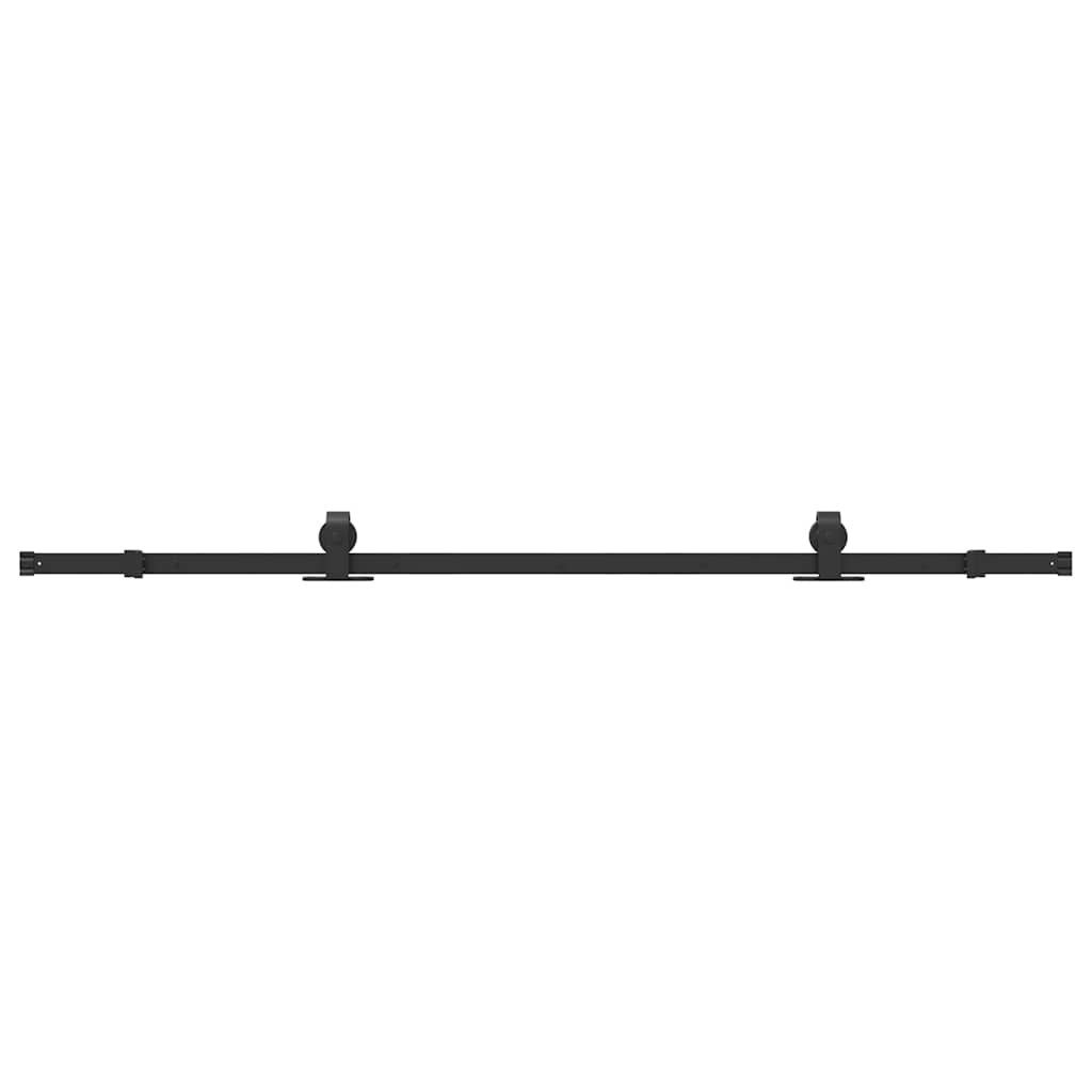 vidaXL System do montażu drzwi przesuwnych, 200 cm, stal, czarny