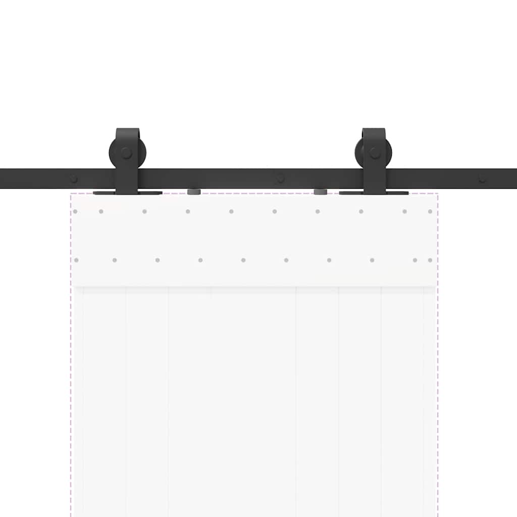 vidaXL System do montażu drzwi przesuwnych, 200 cm, stal, czarny
