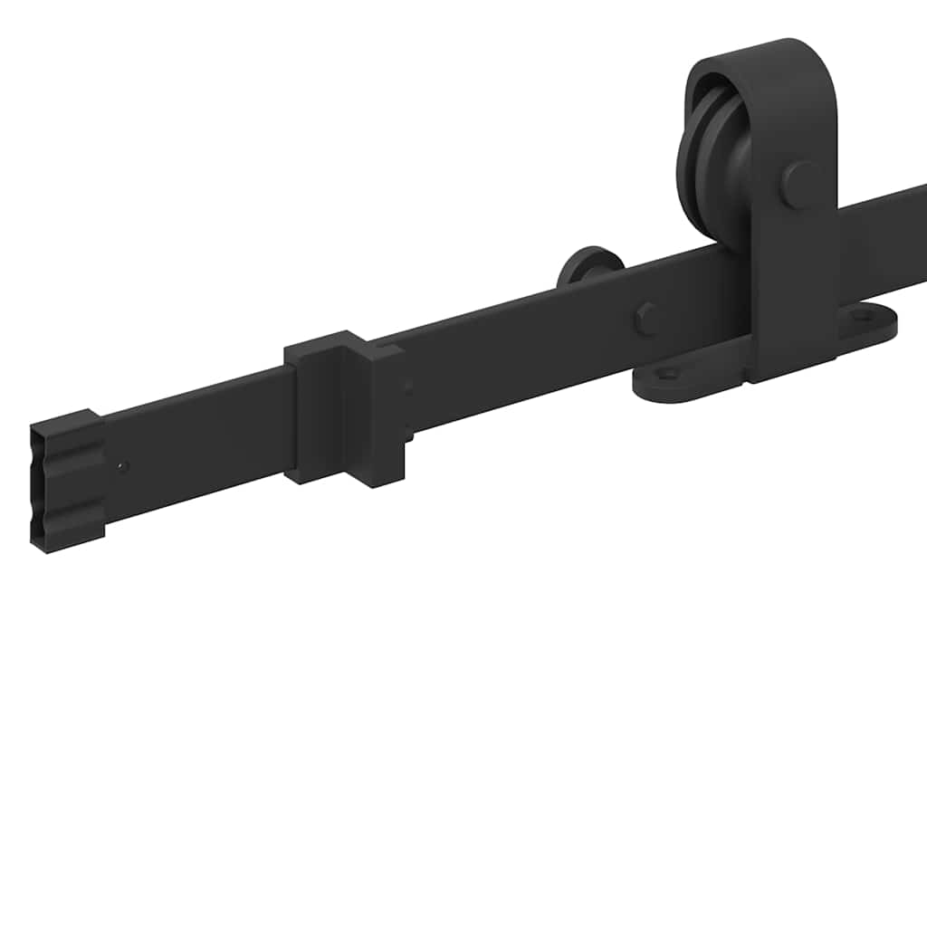 vidaXL System do montażu drzwi przesuwnych, 200 cm, stal, czarny