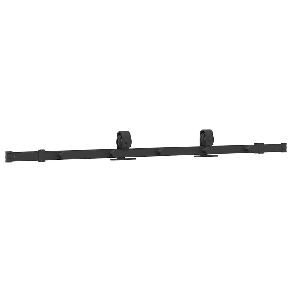 vidaXL System do montażu drzwi przesuwnych, 152,5 cm, stal, czarny