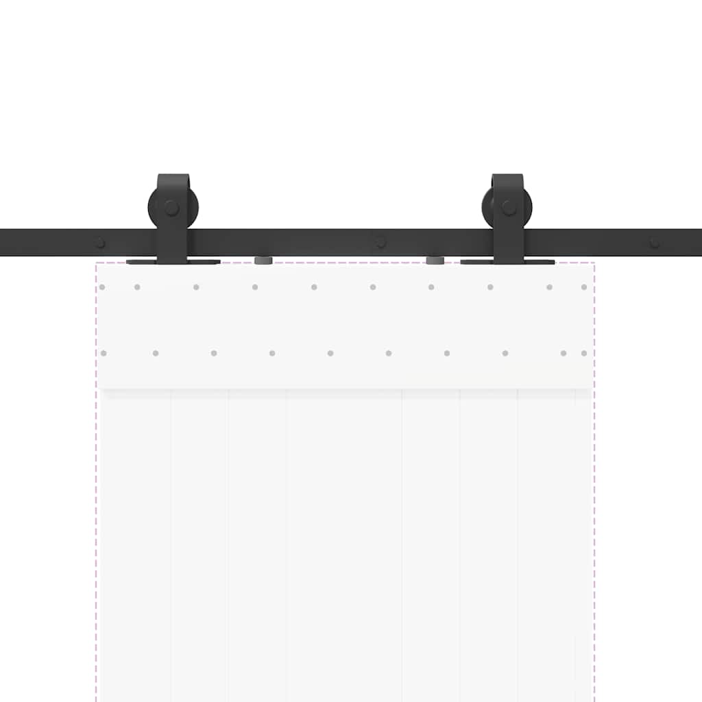 vidaXL System do montażu drzwi przesuwnych, 152,5 cm, stal, czarny