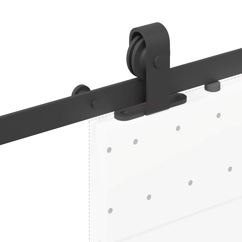 vidaXL System do montażu drzwi przesuwnych, 152,5 cm, stal, czarny