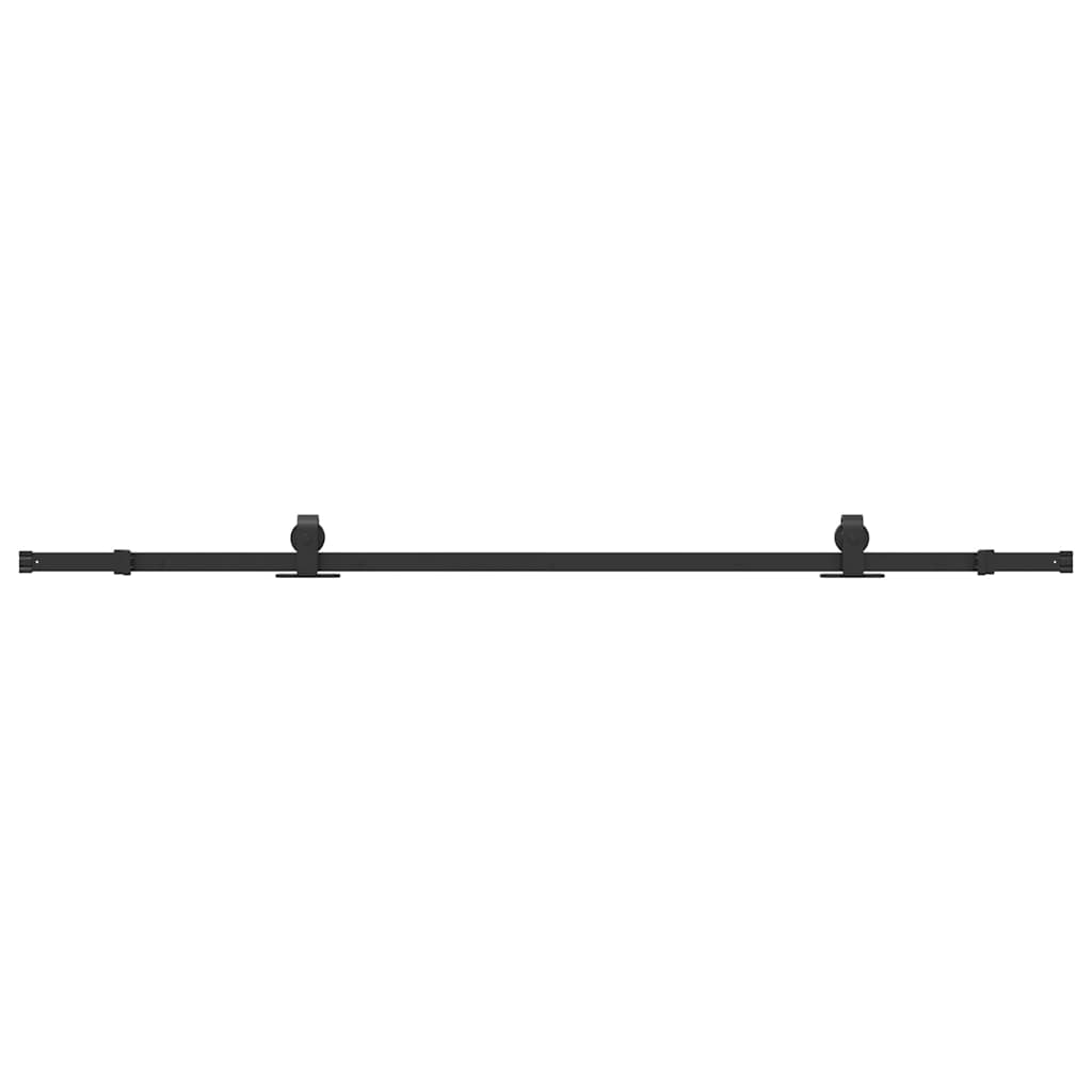 vidaXL System do montażu drzwi przesuwnych, 213 cm, stal, czarny