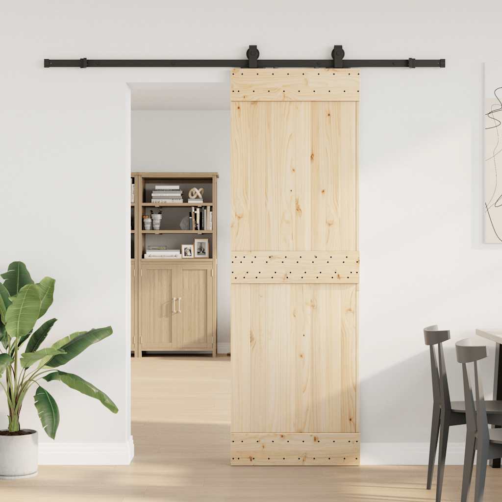 vidaXL System do montażu drzwi przesuwnych, 213 cm, stal, czarny