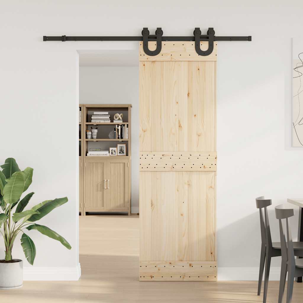 vidaXL System do montażu drzwi przesuwnych, 183 cm, stal, czarny