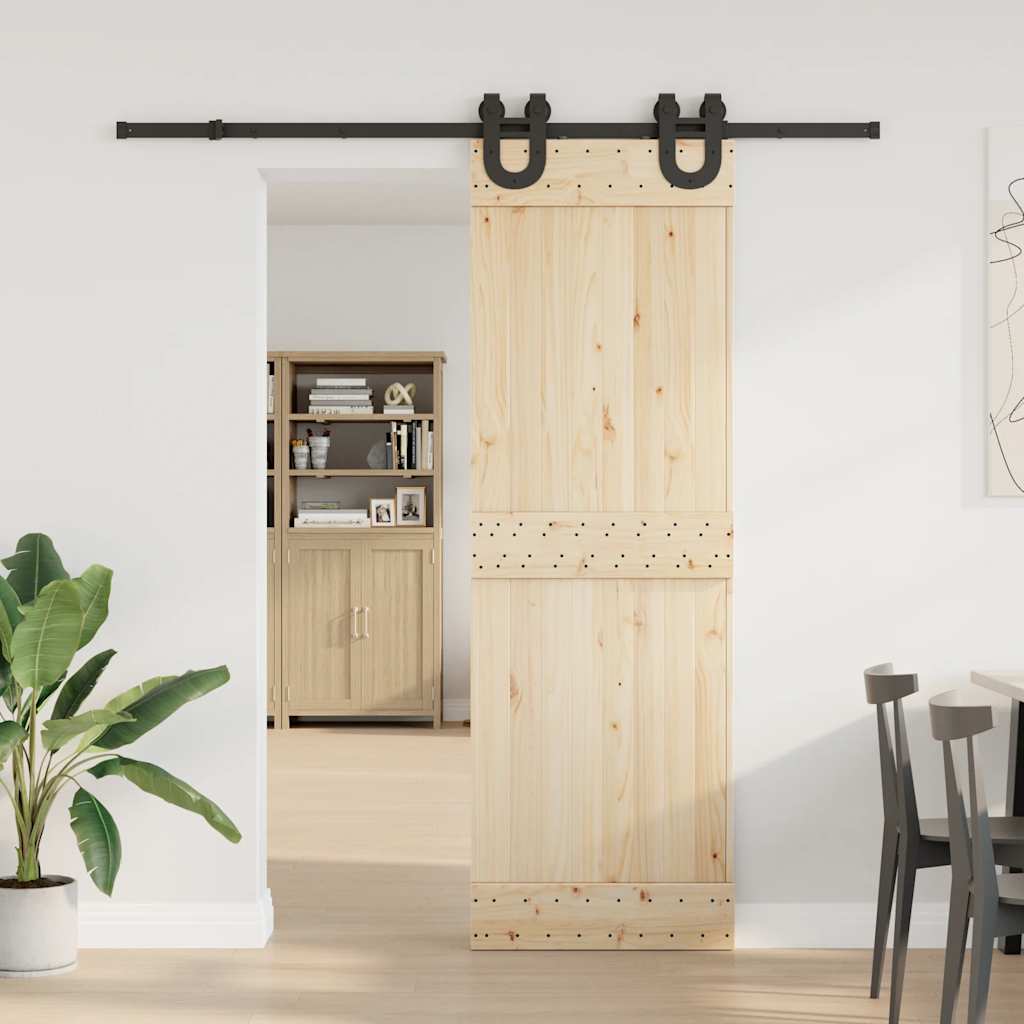 vidaXL System do montażu drzwi przesuwnych, 200 cm, stal, czarny