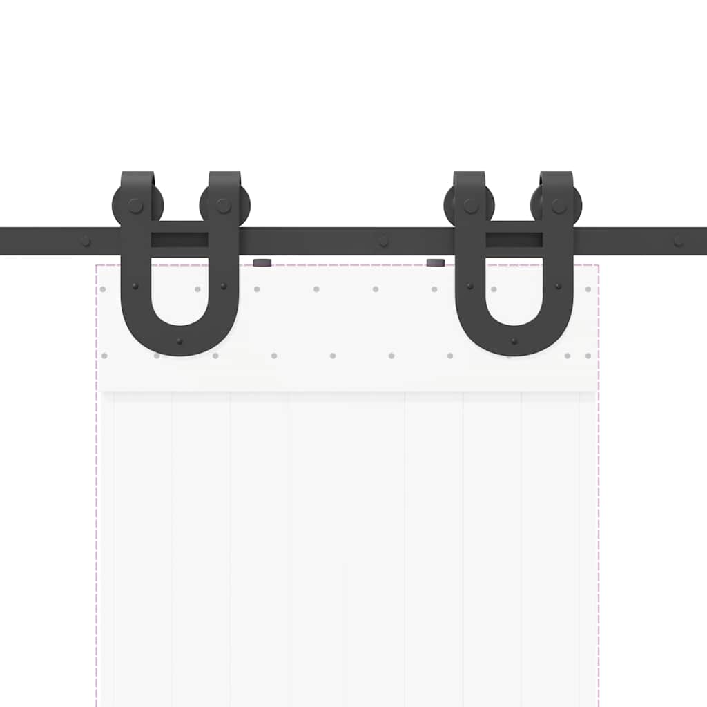 vidaXL System do montażu drzwi przesuwnych, 200 cm, stal, czarny