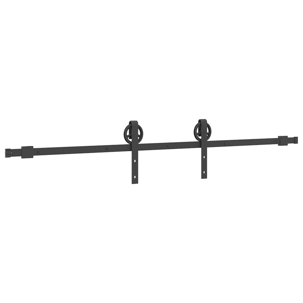 vidaXL System do montażu drzwi przesuwnych, 200 cm, stal, czarny