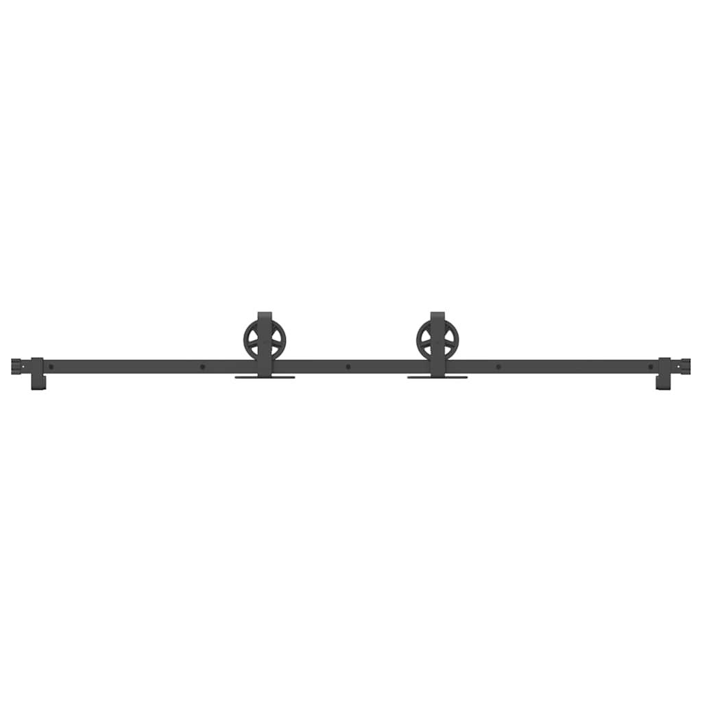vidaXL System do montażu drzwi przesuwnych, 183 cm, stal, czarny